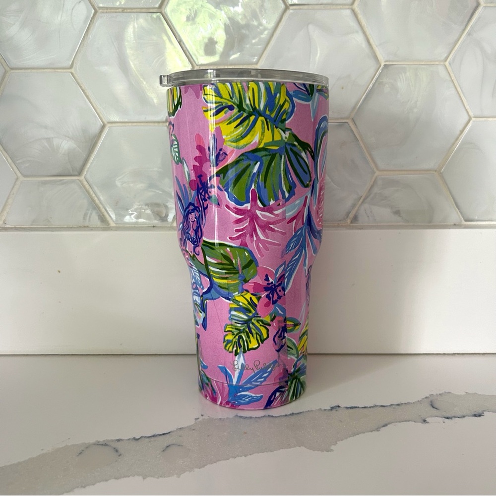 Lilly Pulitzer “Mermaid in the Shade”Stainless Steel Tumbler 30oz